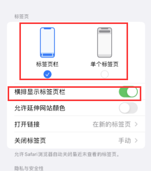 恩阳iPhone授权维修分享Safari浏览器如何切换标签栏位置 